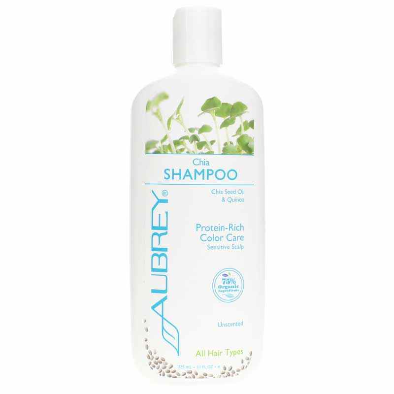 Aubrey Organics Chia Shampoo Protein-Rich Color Care 11 Oz