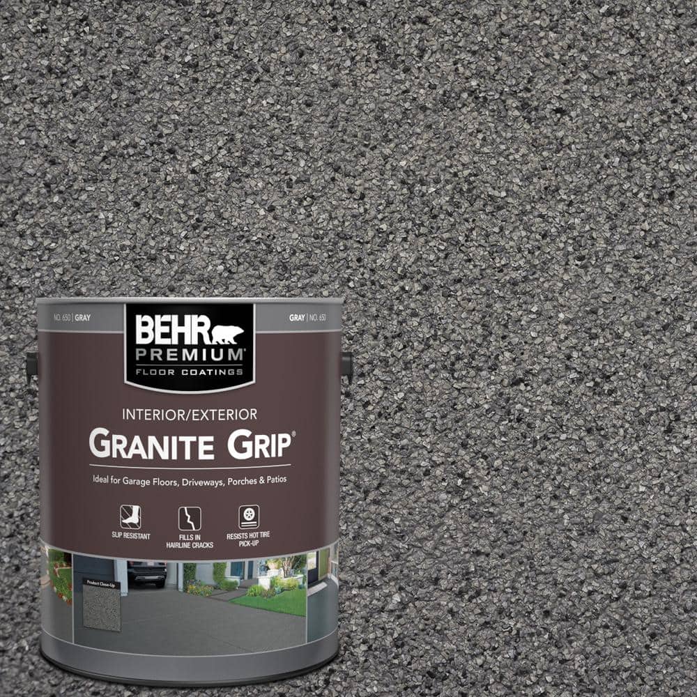 1 Gal. Gray Granite Grip Decorative Flat Interior/Exterior Concrete Floor Coating