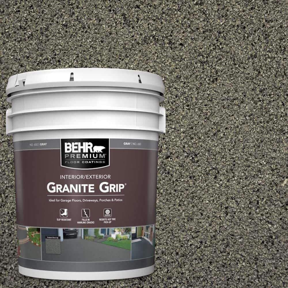 5 gal. #GG-01 Slate Ivory Decorative Flat Interior/Exterior Concrete Floor Coating