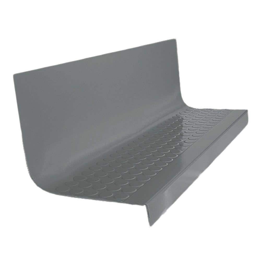 Vantage Circular Profile Dark Gray 20.4 in. x 48 in. Rubber Square Nose Stair Tread