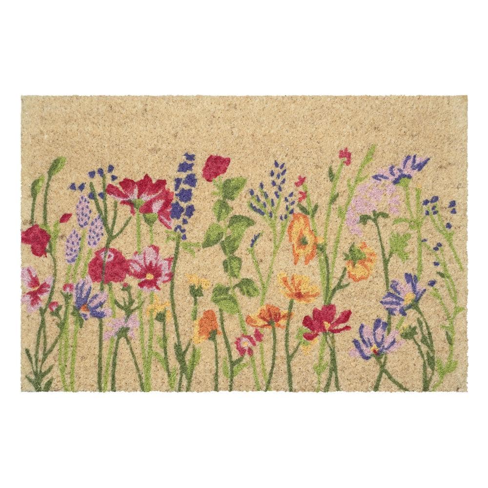 Blooming Garden Multi-Colored 24 in. x 36 in. Indoor or Outdoor Doormat
