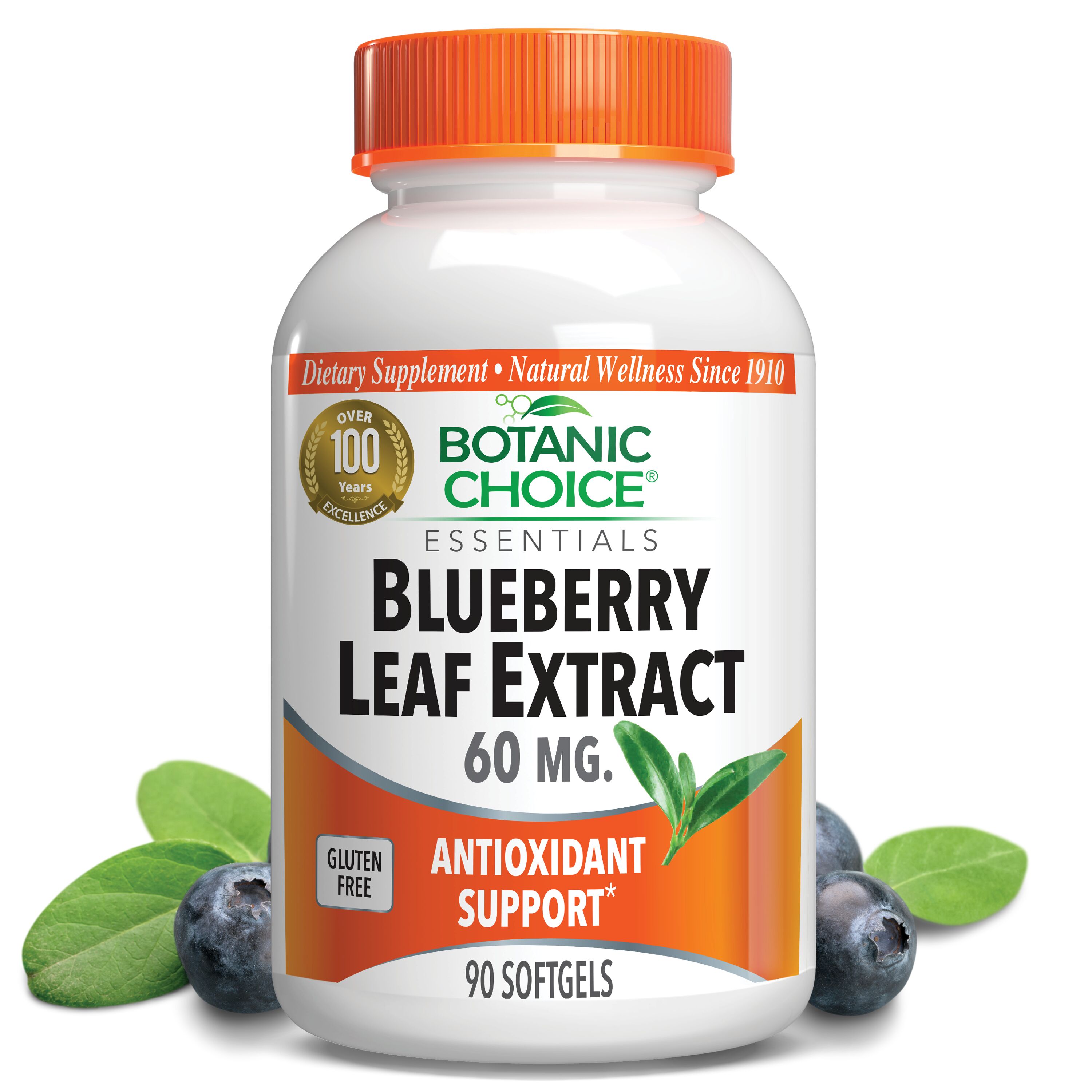 Blueberry Leaf Extract 60 mg - Antioxidants Supplement - 90 Softgels
