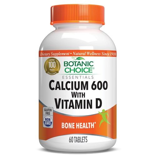Calcium 600 with Vitamin D - Bone Health Supplement - 60 Tablets