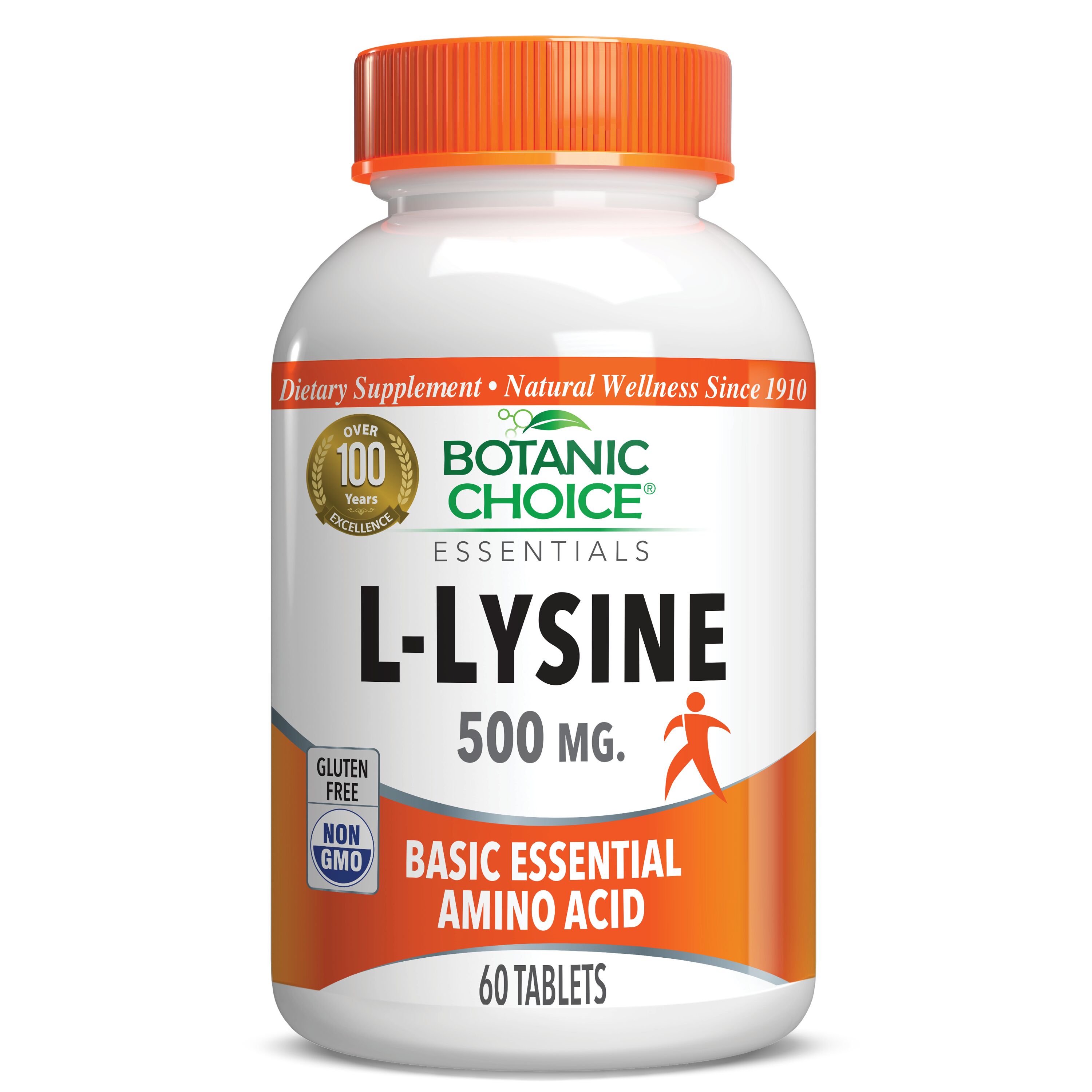 L-Lysine 500 mg - Amino Acids Supplement - 60 Tablets