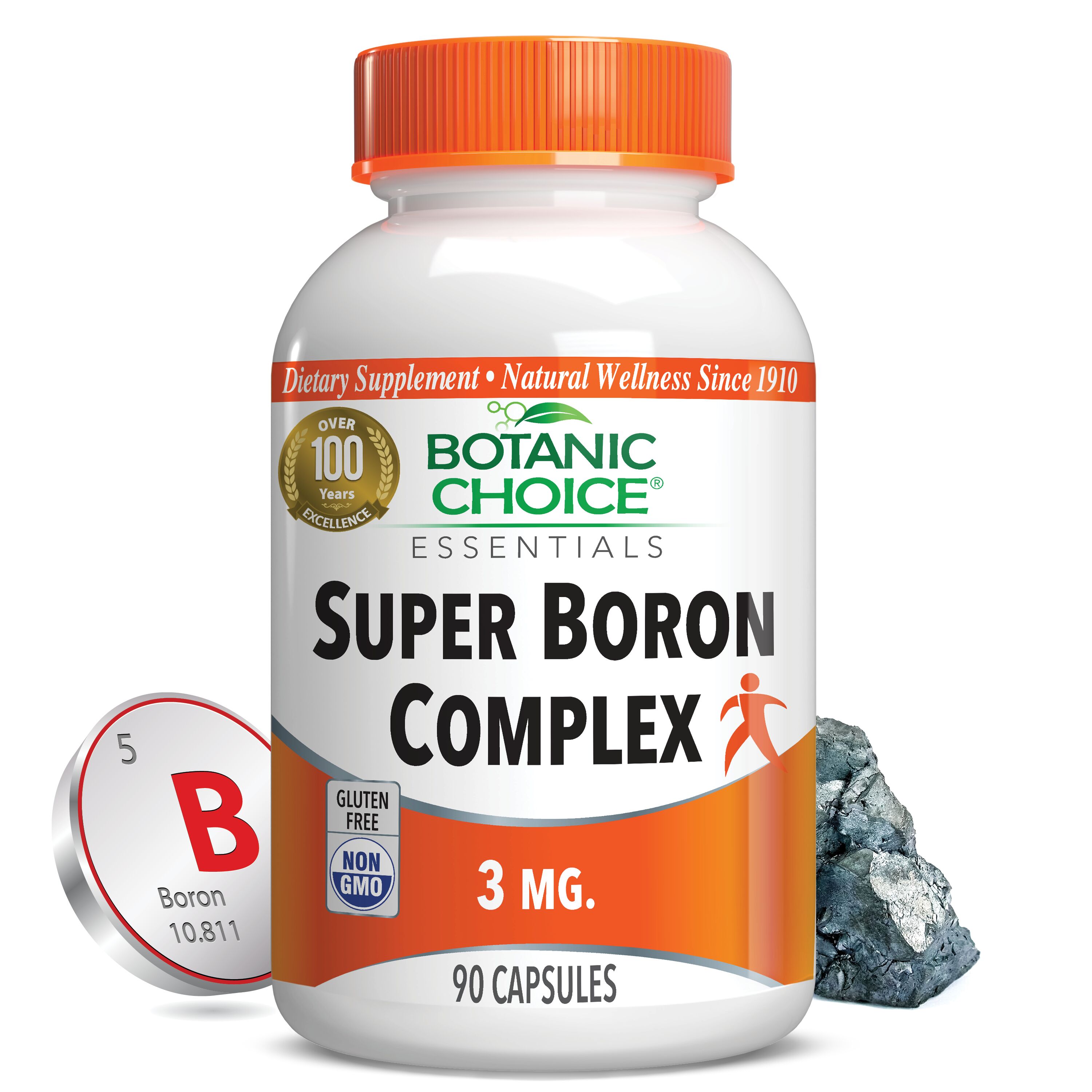 Super Boron Complex 3 mg - Prostate Support Supplement - 90 Capsules