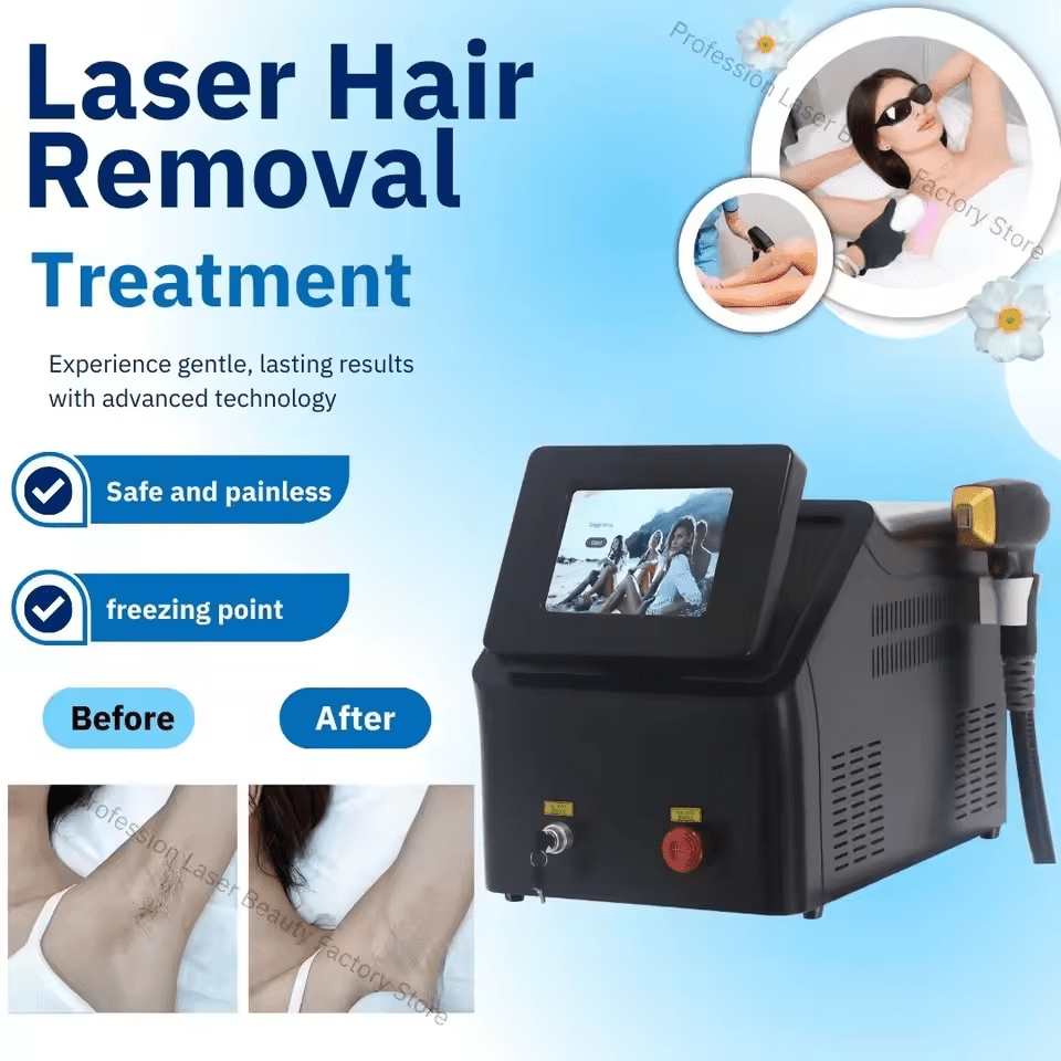 808NM Diode Laser Smart 3 Wavelength Ice Platinum Epilator Hair Remover 3500W Safe Painless Permanent Restore Silky 755 808 1064