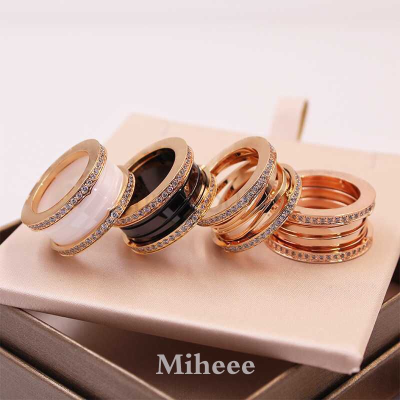 Band Rings Luxury S925 silver diamond ring women designer ring gift engagement inlaid moissanite plating 18k rose gold rings men party wedding jewel