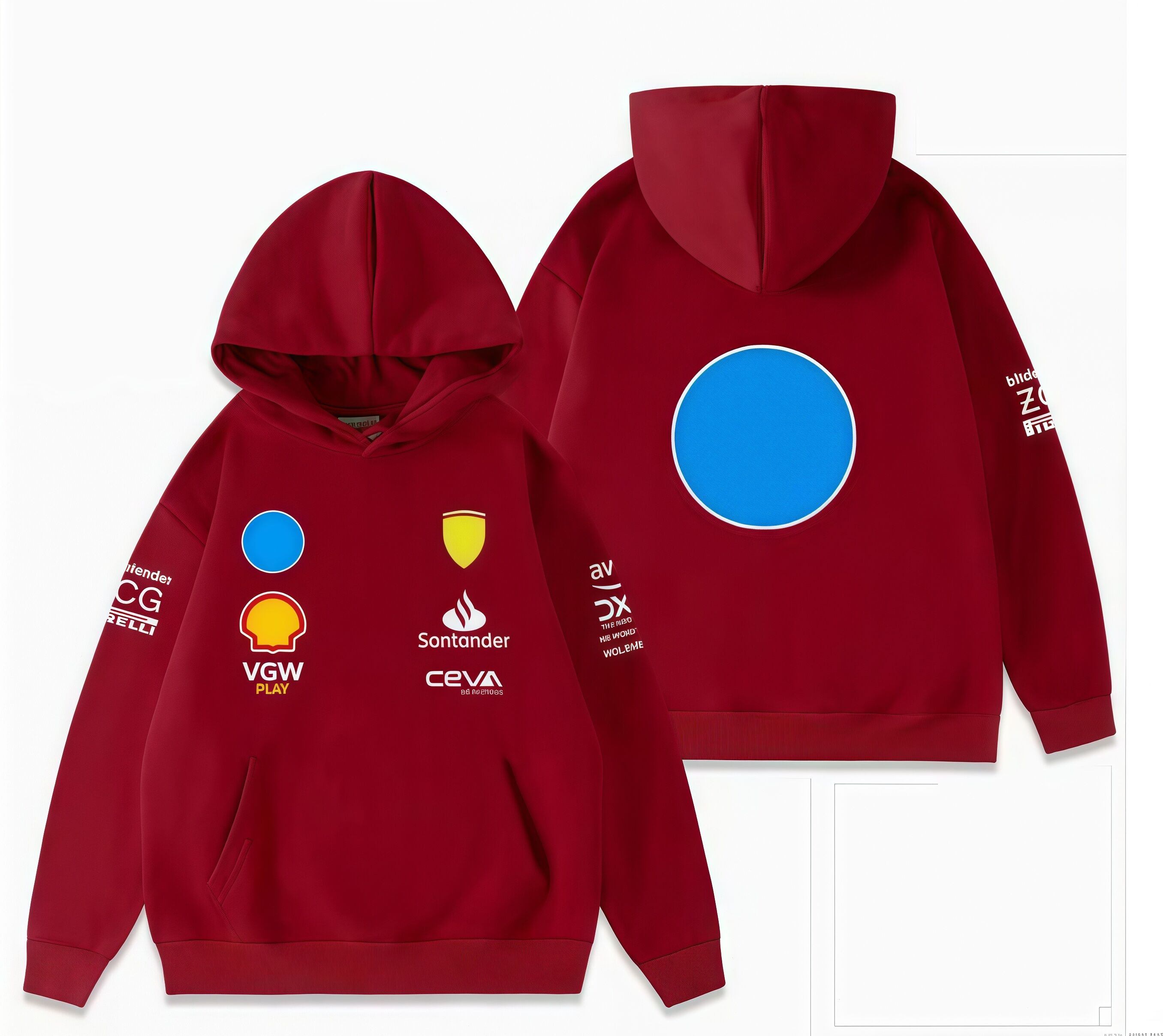 F12025 Team Hooded Sweatshirt Spring/Autumn Fashion F1 Logo Jacket Customised Matching Style