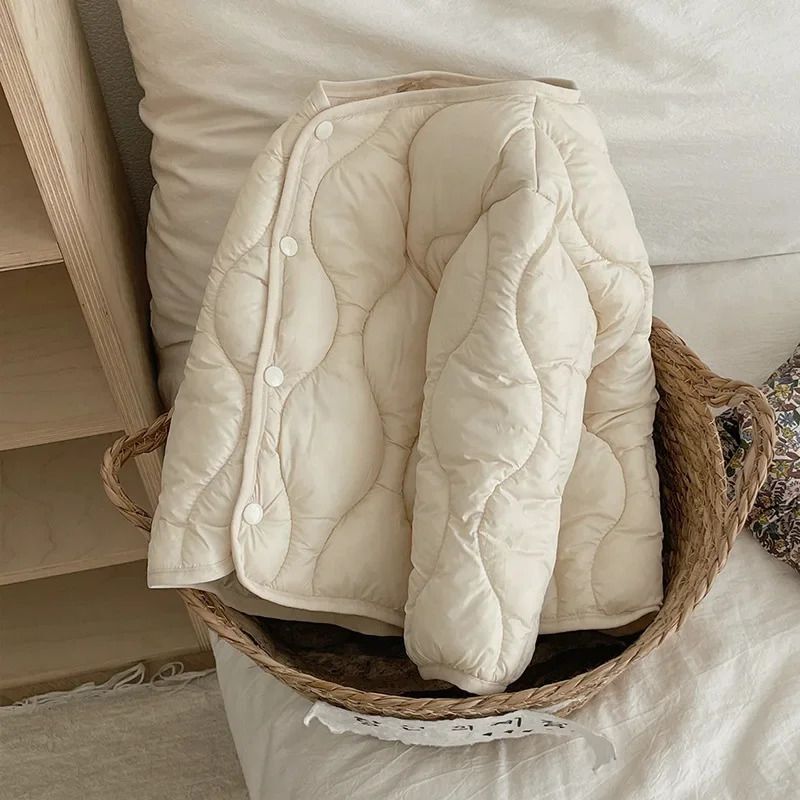 K641 Childrens Clothes Winter Cotton Liner Short Boys Cotton-padded Jacket All Match Baby Girls Cotton Down Coat