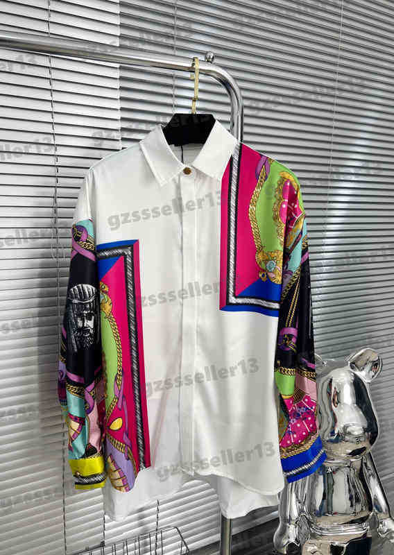 Luxury Womens Blouses Tops Ver Silk Satin Panelled Designer Blouse Fashion Brand Innovative Design Long Lapel Top High Quality Women Clothing