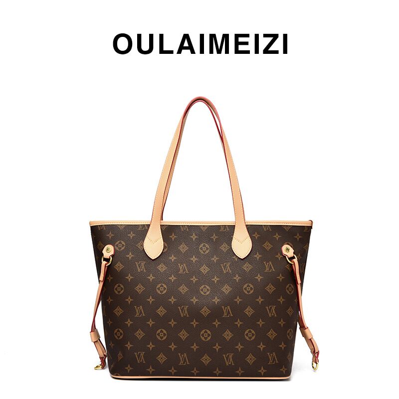 OULAIMEIZI Designer Bag 2025 New Large Capacity Casual Tote Bag Light Luxury Classic Printed Shoulder Bag for Women
