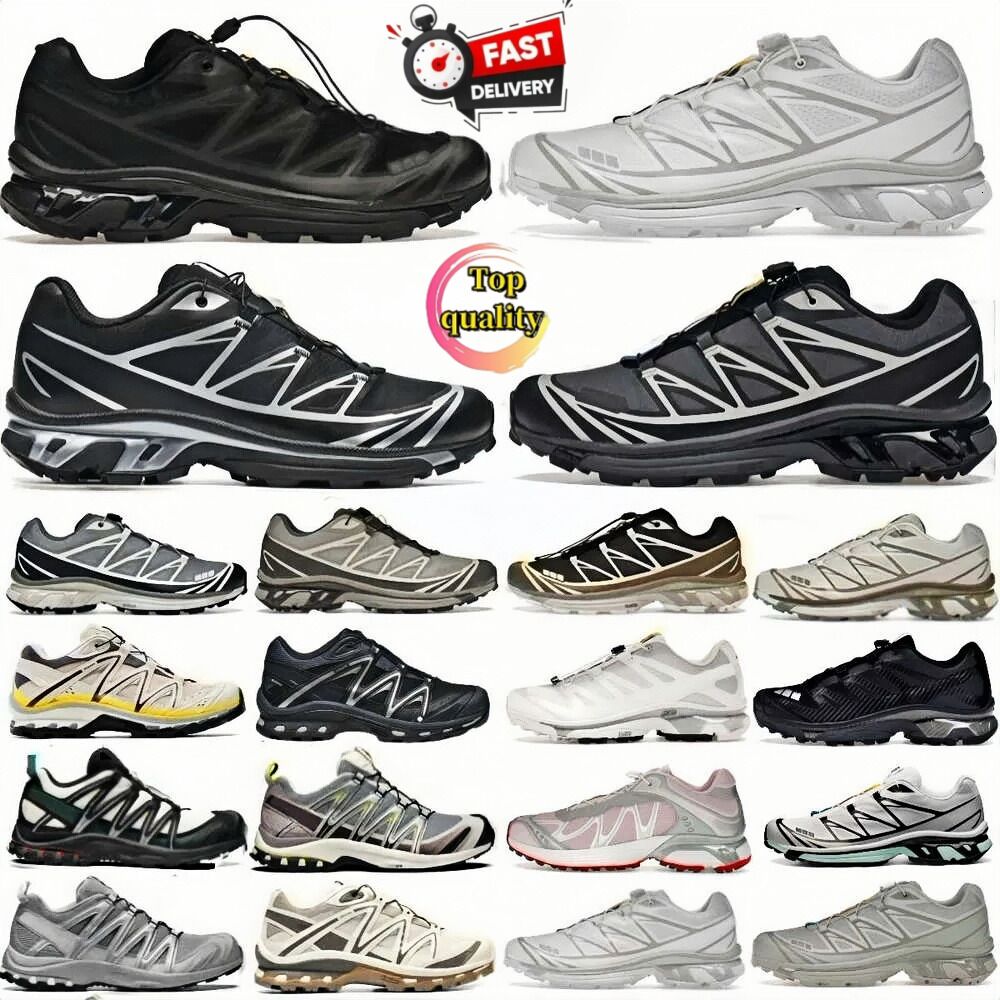 Salomom Xt6 Shoes XT-Q Quest Designer Shoes Trainers Black Silver Yellow White Vanilla Ice Retro Women Chaussure Running Sports Outdoor Non Slip Tra