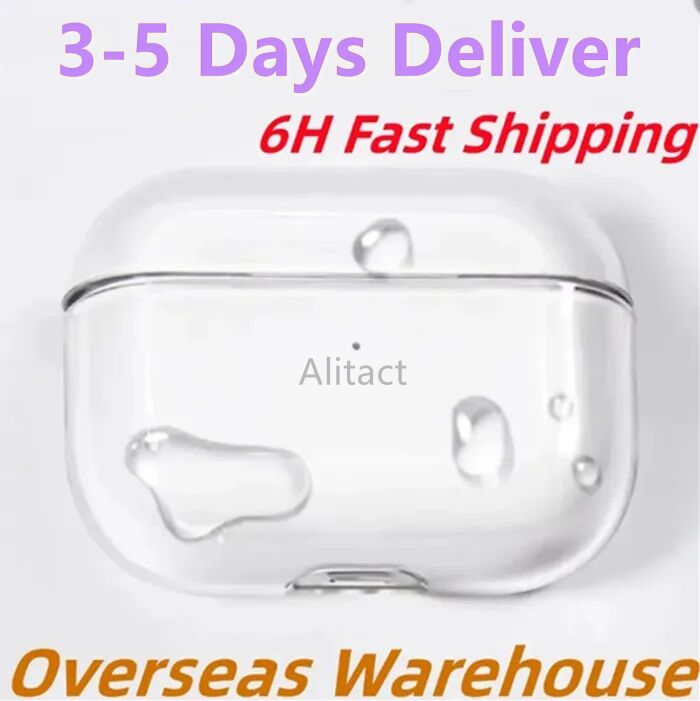 USA Stock For Airpods pro 2 3 4 air pod max earphones Accessories airpods 4 Transparent PU shell Protective Headphone Cover airpod pro 2nd ALITACT T