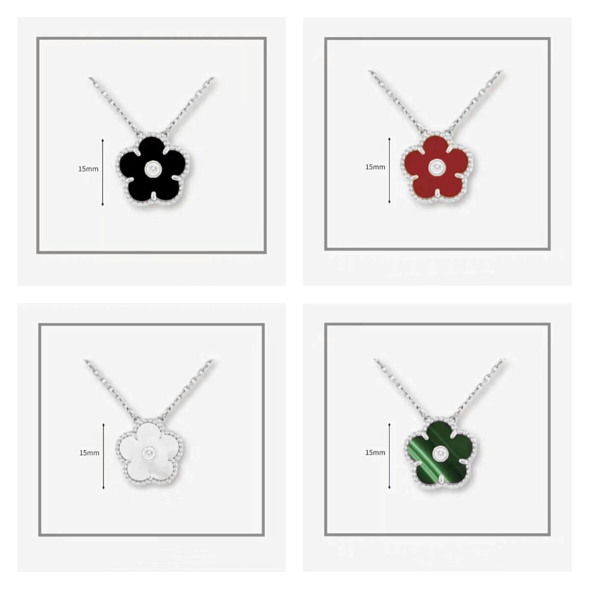 clover necklace jewelry woman gold necklace designer 15mm flower necklace pendant silver jewelry Classic Party diamonds pearl necklace mens designer