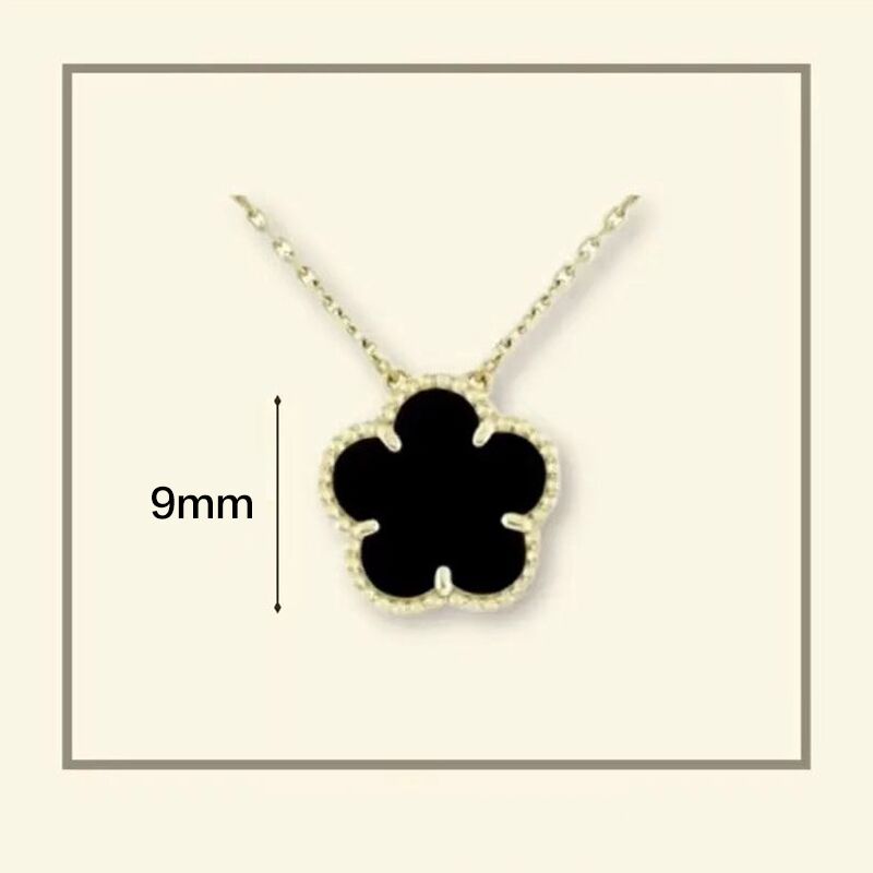 designer necklace for woman flower necklace designer jewelry 18k gold stainless steel jewelry Lolita Style Daily out fit clover necklace mini silver