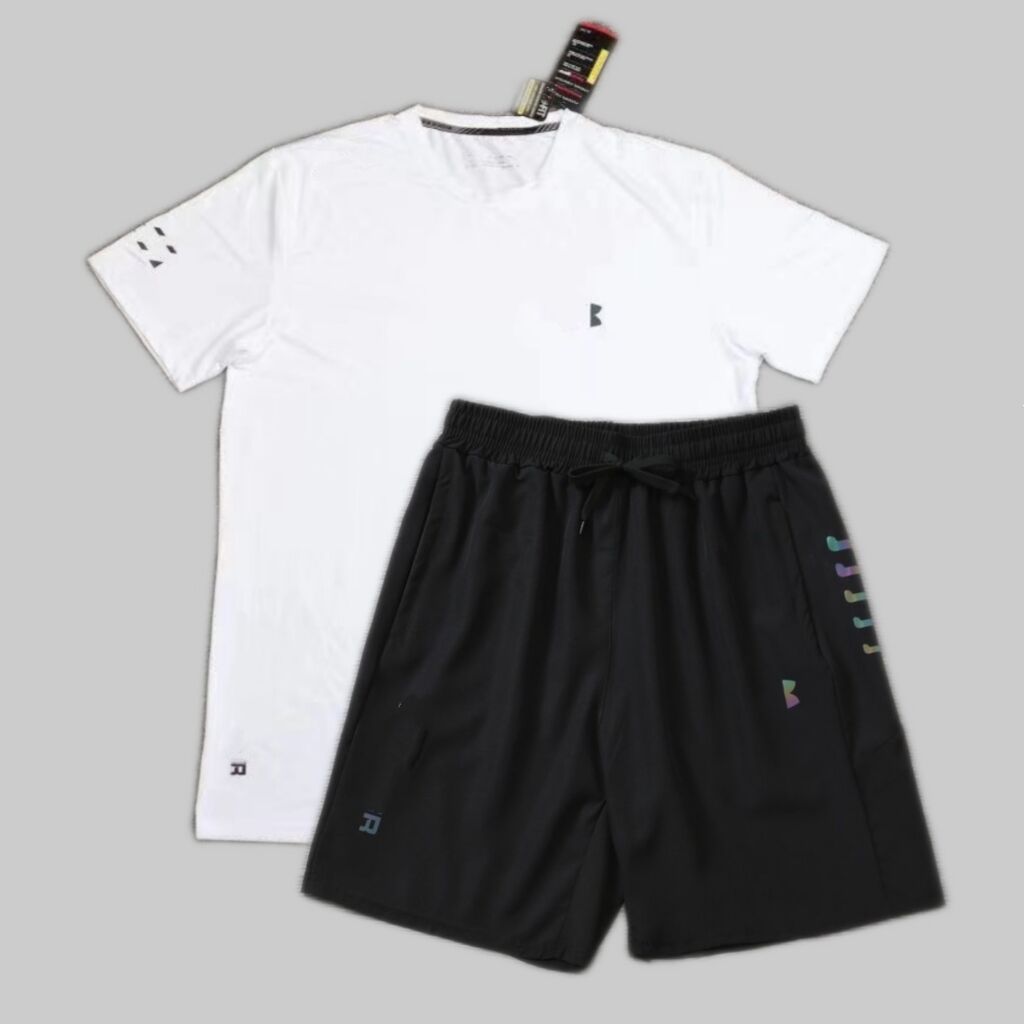 summer mens tracksuit womens designer clothing sportswear refreshing shorts and t shirt set breathable printed quick dry running training suit