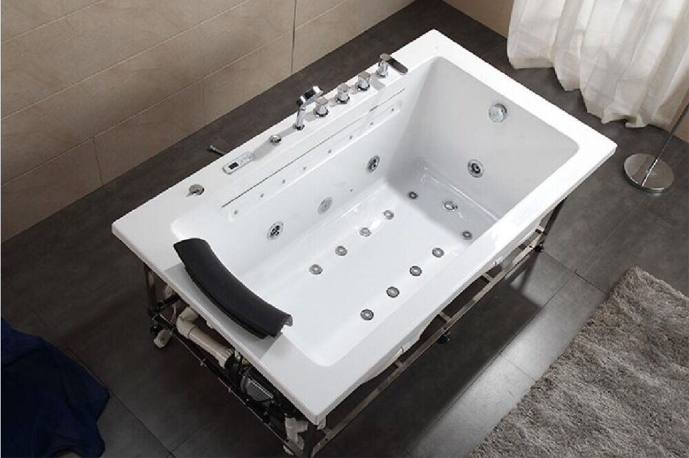 1700mm Drop-in Fiberglass Bath Built-in whirlpool Bathtub Acrylic Hydromassage Embedded Surfing Massage Tub Outdoor SPA NS6012