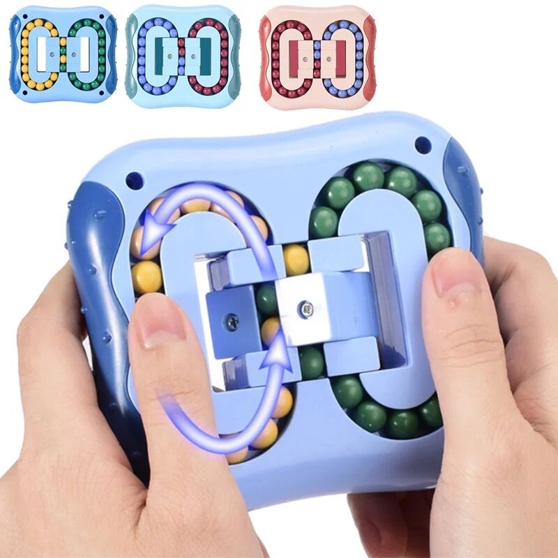 Anti-Stress Rotating Magic Bean Fingertip Fidget Adults Kids Stress Relief Toy Funny Educational Breakthrough Game