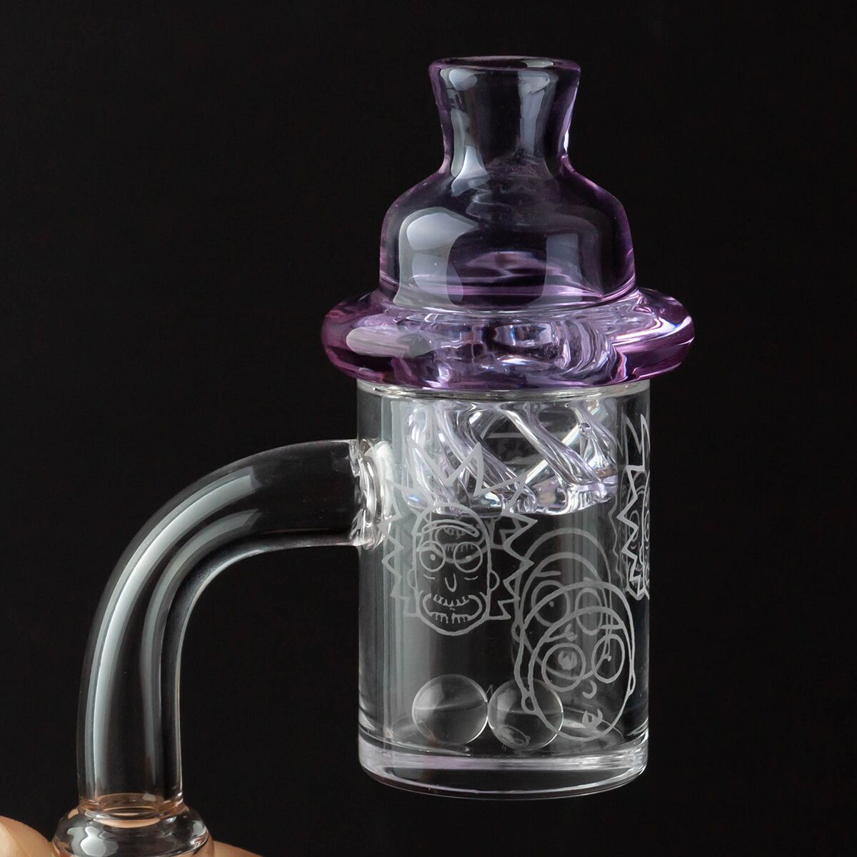 Beveled Edge Quartz Banger Spinning Carb Cap terp pearls with 10mm 14mm 18mm Male Female Thick banger Domeless nail for Bong