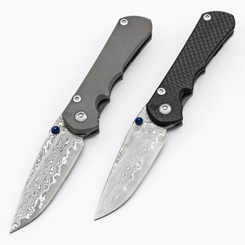 Chris Reeve Small Inkosi Exclusive Folding Knife Carbon Fiber /Titanium Handle Damascus Blade Pocket EDC Tactical Hunting camping Self Defense Outdo