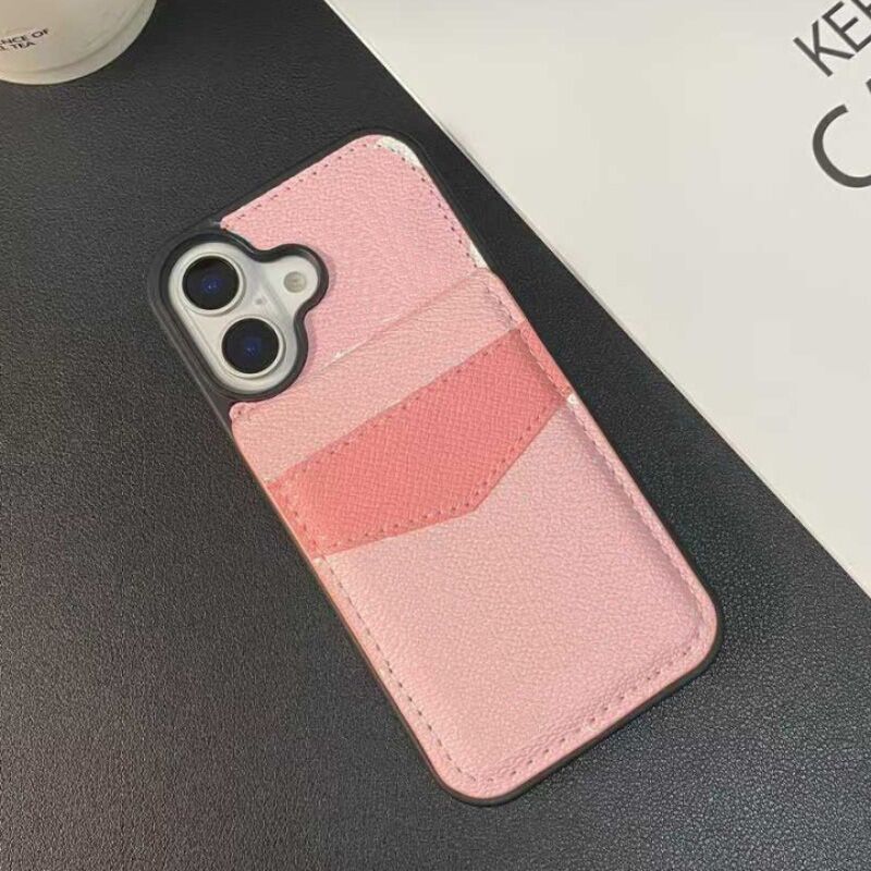 Fashion Designer Phone Cases for iphone 17 Series 16 15 15pro 14 13 13pro 12 11 pro max Leather Card Holder Cellphone Case with Samsung S23 S24 S25