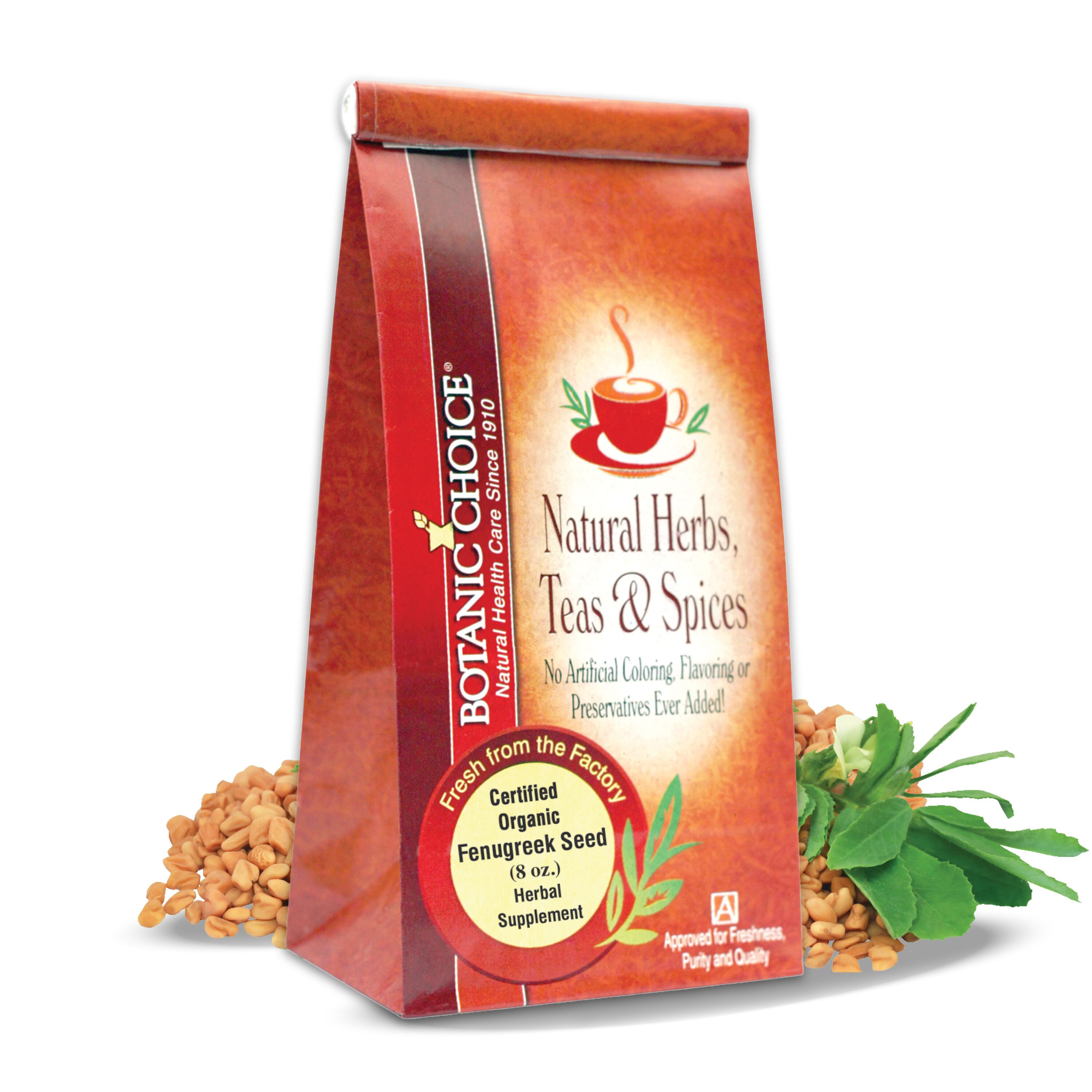 Fenugreek Seed Whole Certified Organic - 8 Oz