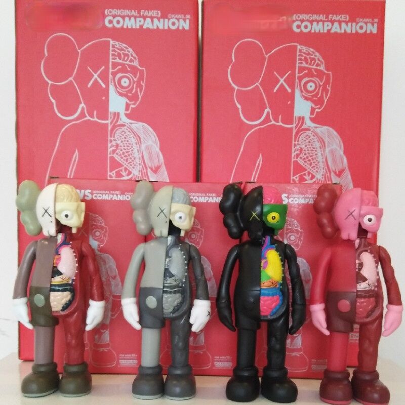 KAWS Flayed Companions Action figures 8-inch anatomical doll 20CM Color packing box companion Painted vinyl cast resin