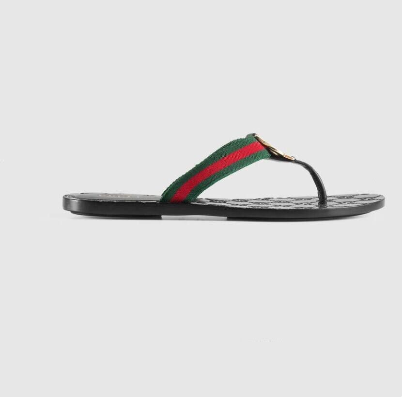 Luxury designer Slide Slipper Summer Brand women Flip flops men Slippers Fashion Genuine Leather slides sandals Metal Chain Ladies Casual shoes
