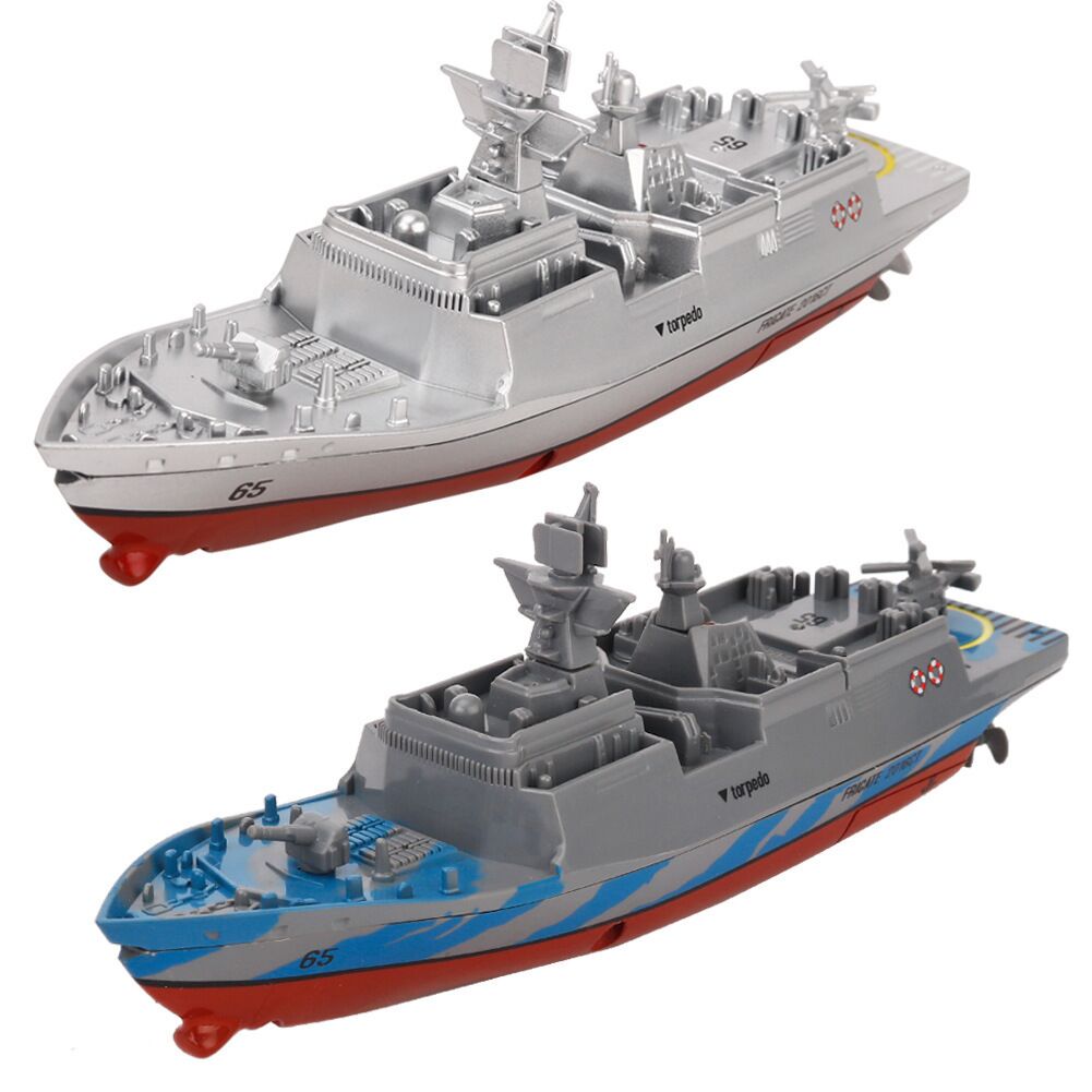Remote Control Military Warship Model Electric Toys Waterproof Mini Aircraft Flattop Gunboat Gift For Kids