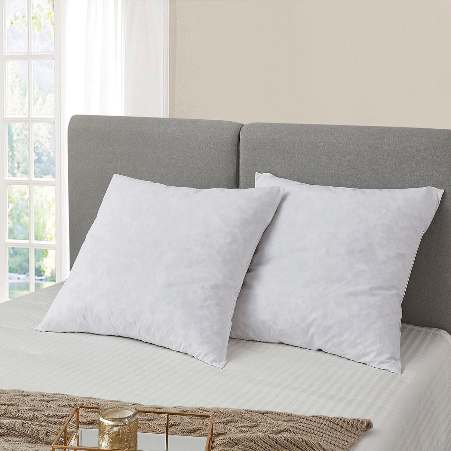 Serta 2-Pack Euro Square Feather Pillow Insert
