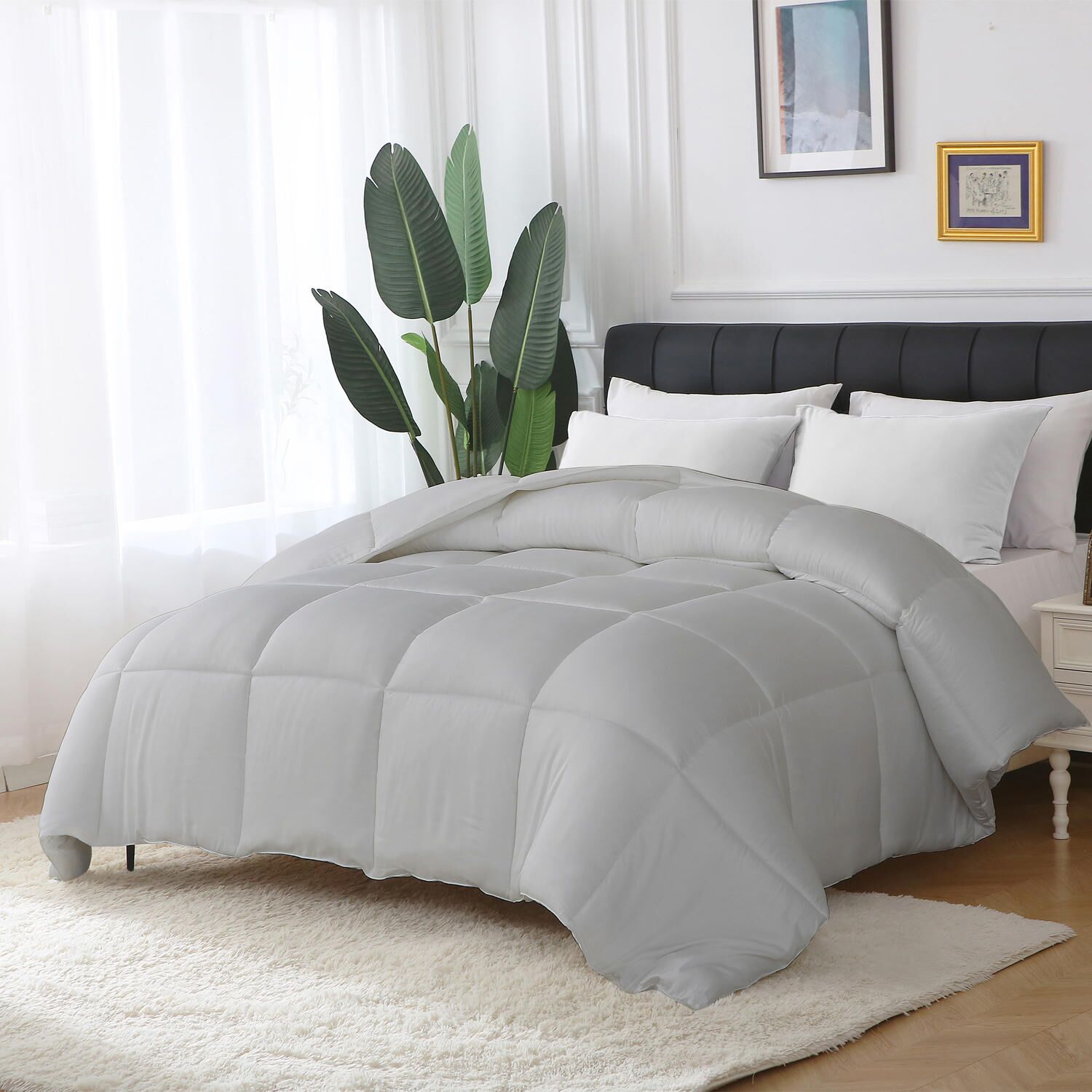 St. James Home Bamboo Down Alternative Comforter - King - Gray:- King, Gray
