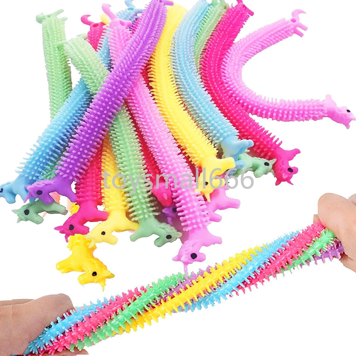 Unicorn Stretchy String Fidget Toys Therapy Sensory Toys Anxiety Squeeze Monkey Noodles for Kids and Adults with ADD ADHD FY2630