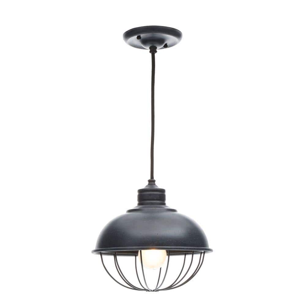 Urban Renewal 1-Light Antique Forged Iron Outdoor Hanging Pendant