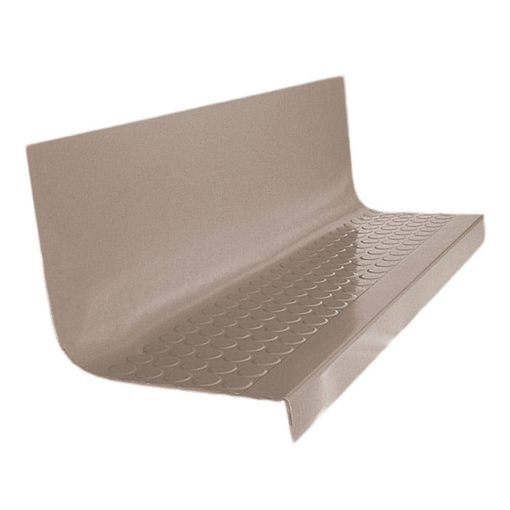 Vantage Circular Profile Fawn 20.4 in. x 48 in. Rubber Square Nose Stair Tread