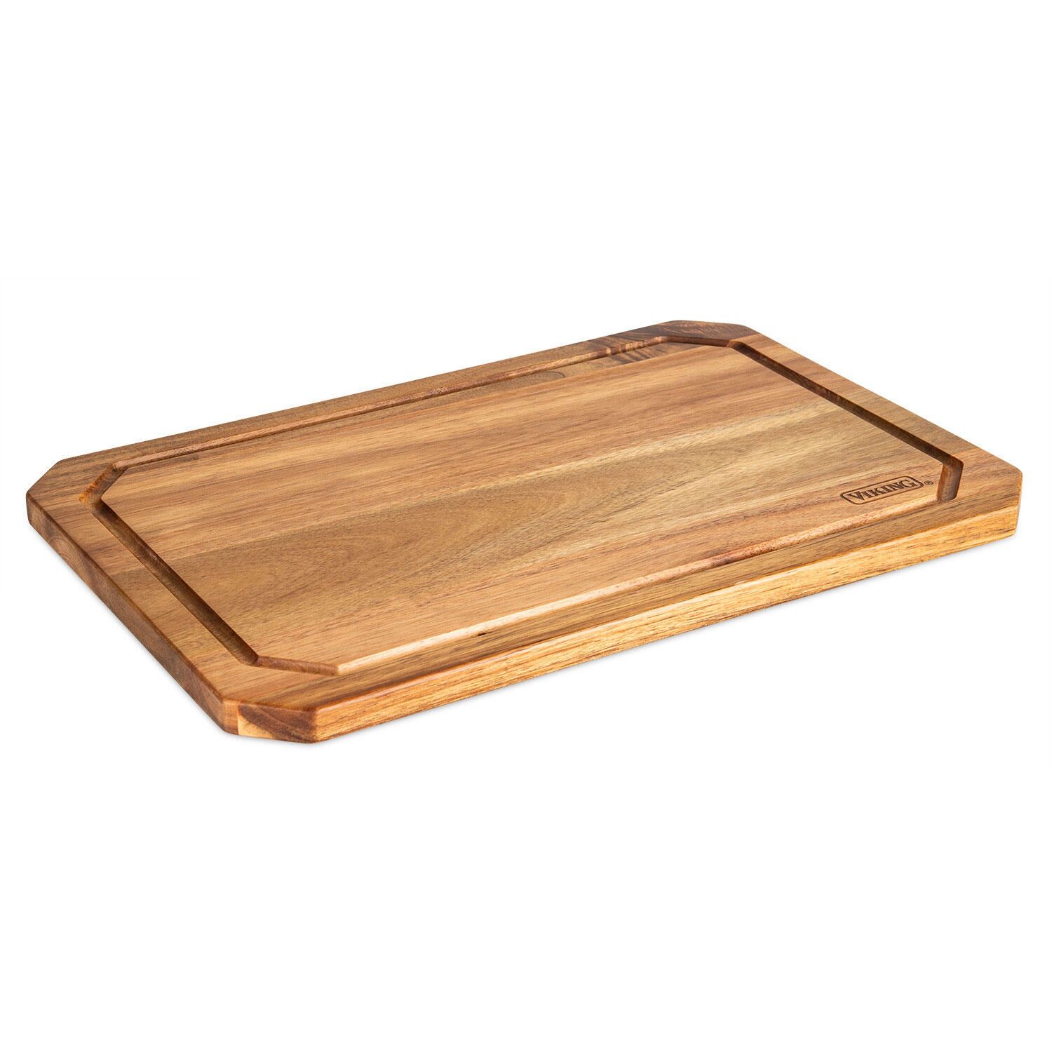 Viking's Acacia Wood Carving Board with Juice Well
