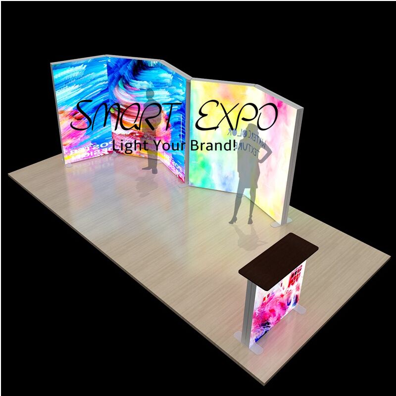 Vivid Illuminated Wall Advertising Display for Event Promotion with Frame Kits Custom Print Carry Bag
