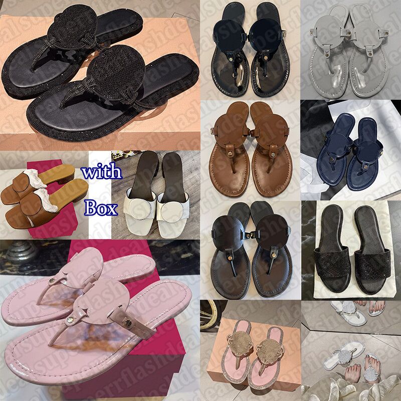 designer sandals diamond sparkling womens slides summer flat sandals slippers with box dustbag comfortable beach wedding shoes rhinestone size 35-43
