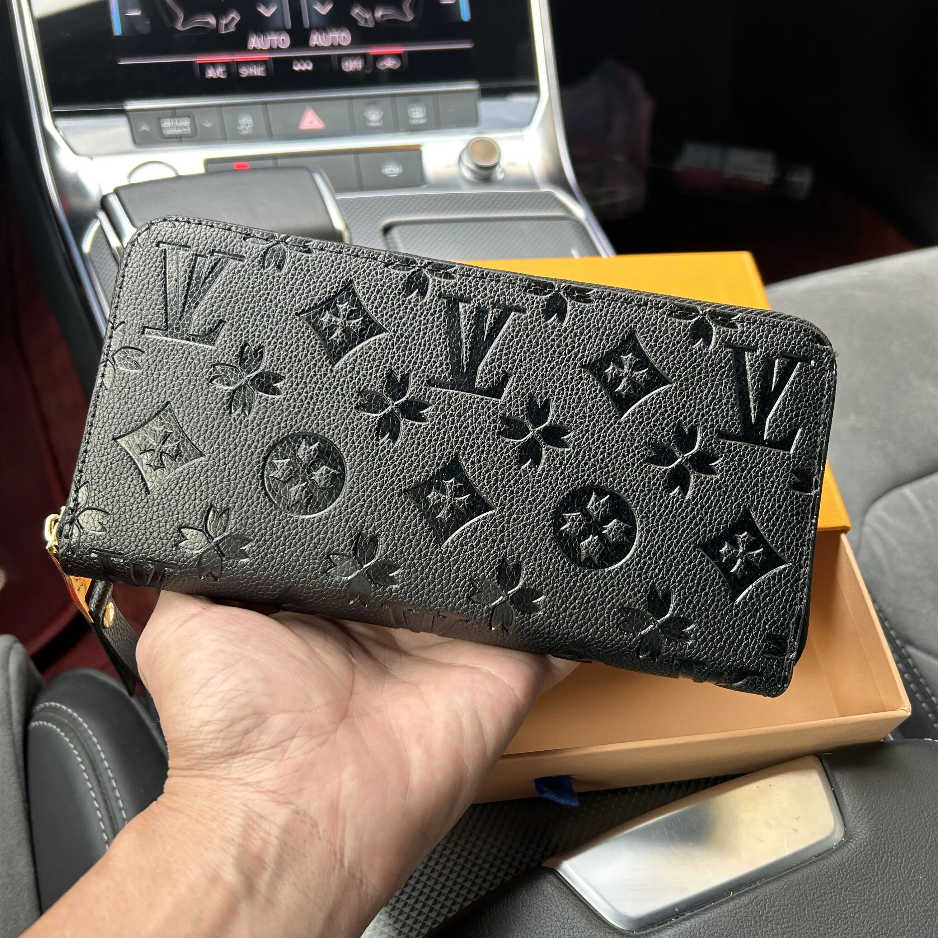 top designer classic luxury handbags Women Men Genuine Leather Fashion Black empreinte card holders 60017 wallet free shipping