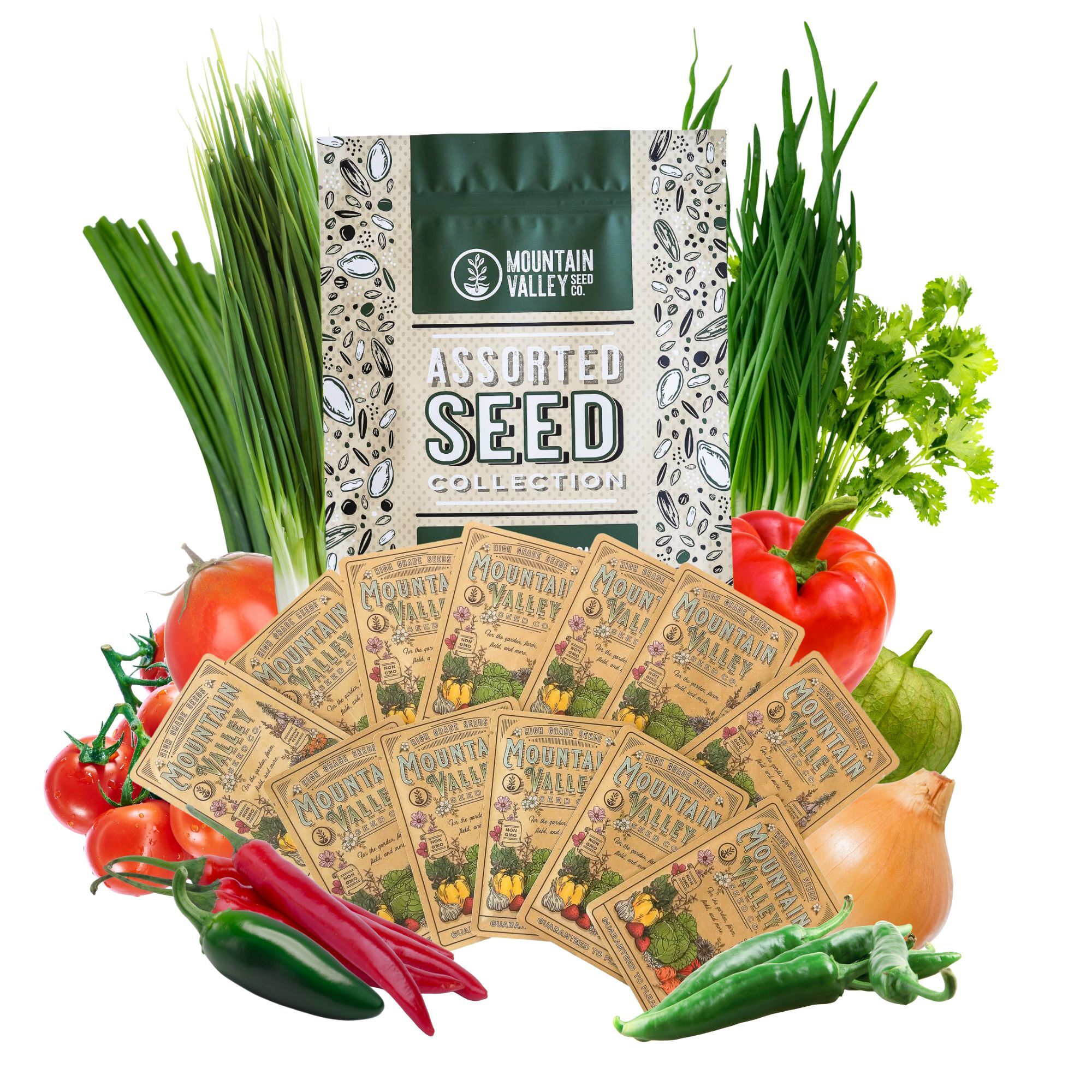 Mexican Salsa Garden Seed Collection - Deluxe - 12 Non-GMO Vegetable Seeds