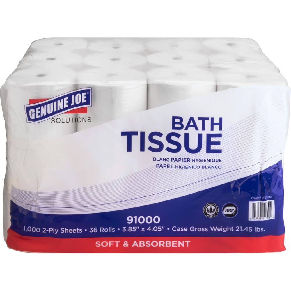 Solutions Double Capacity 2-Ply Toilet Paper, 36 Rolls Per Carton
