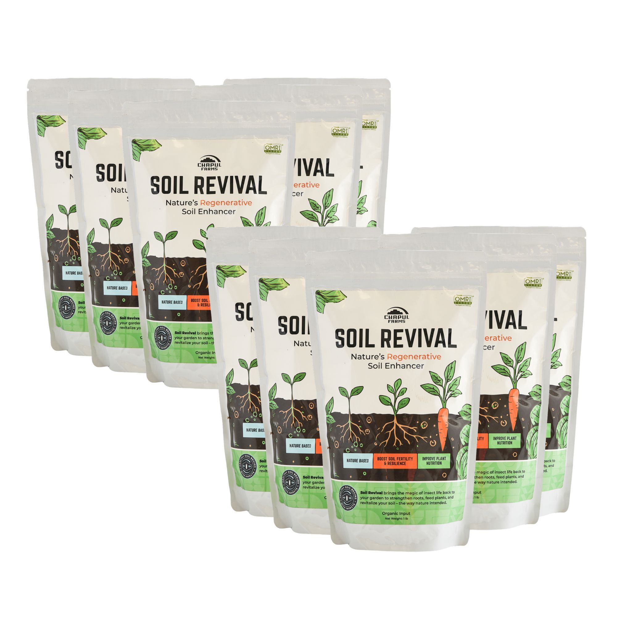 Organic Insect Frass - Soil Revival Insect Castings - Bulk - 1 lb - 10 Pack - Buy Organic Soil-Building Fertilizer and Soil Impr
