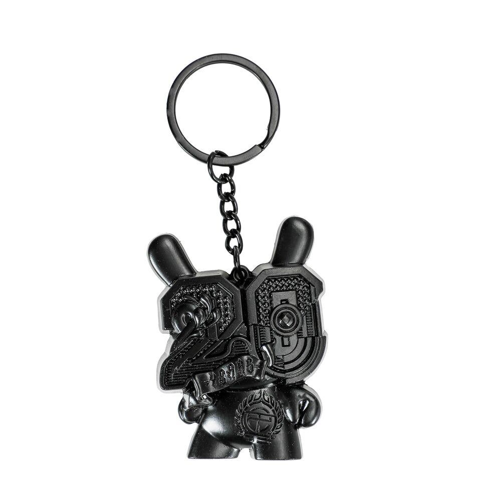 20th Anniversary Solid Metal Dunny Keychain - "Shock Black" by Tristan Eaton (Limited Edition of 200)