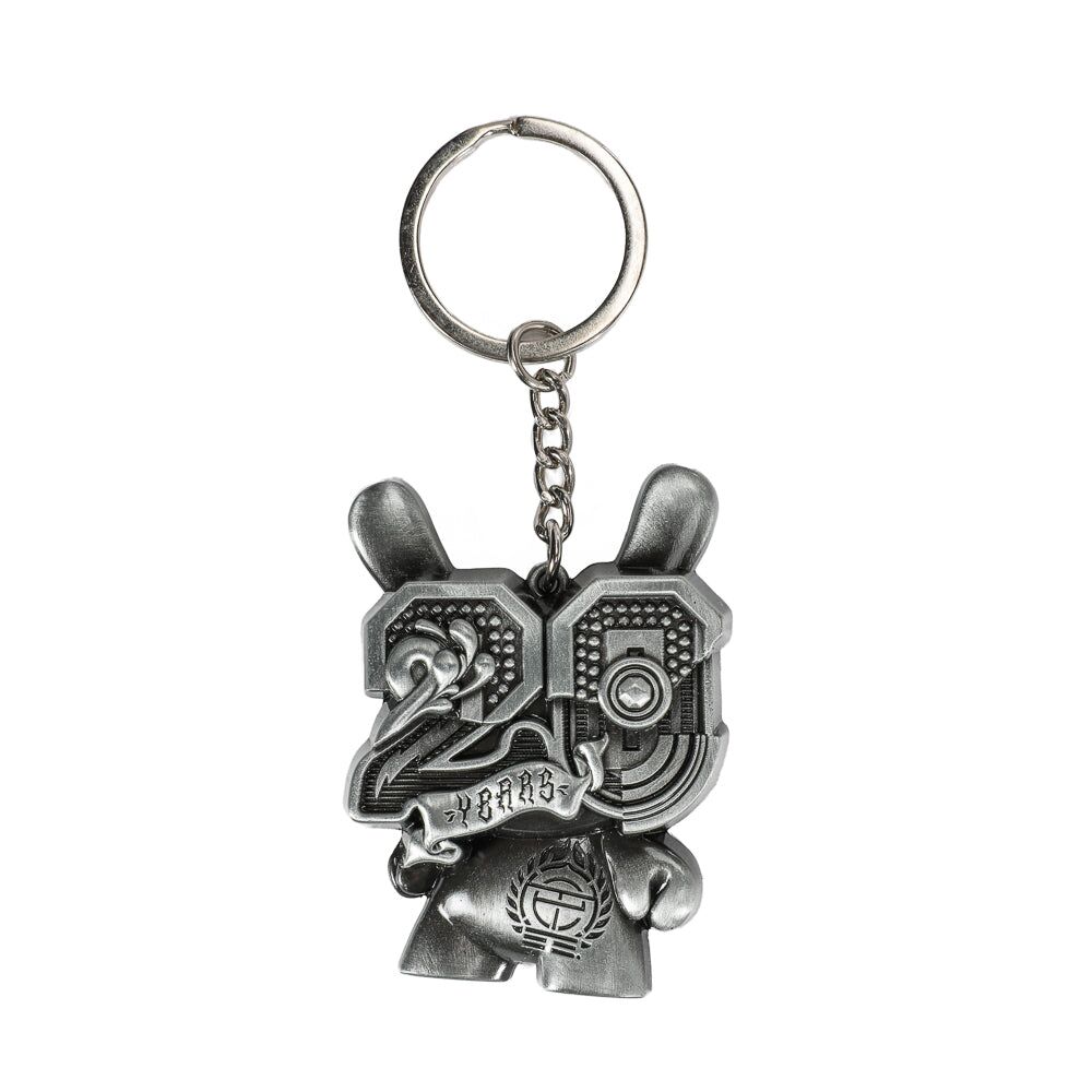 20th Anniversary Solid Metal Dunny Keychain - "Silverchrome" by Tristan Eaton (Limited Edition of 200)