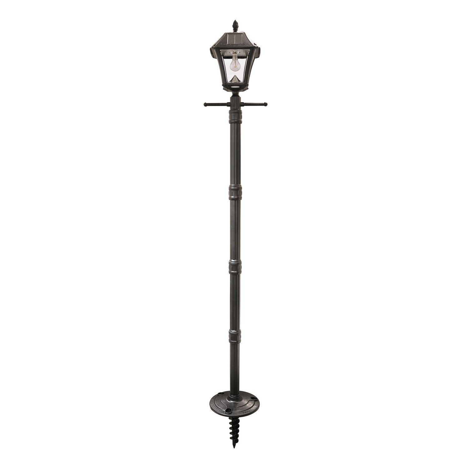 Baytown II Bulb Solar Lamp Series 1-Light LED Wall Mount in Black