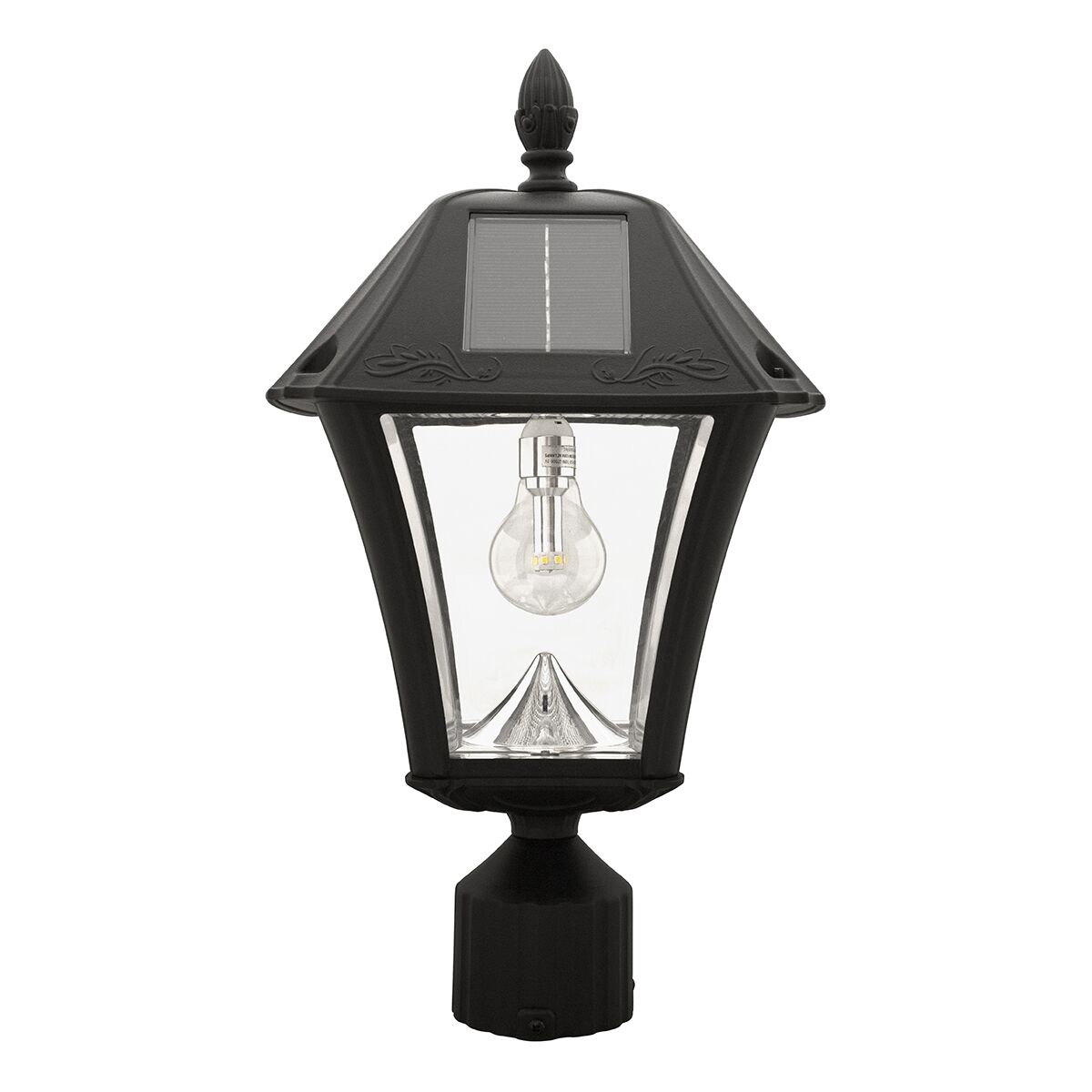 Baytown II Bulb Solar Lamp Series 1-Light LED Wall Mount in Black