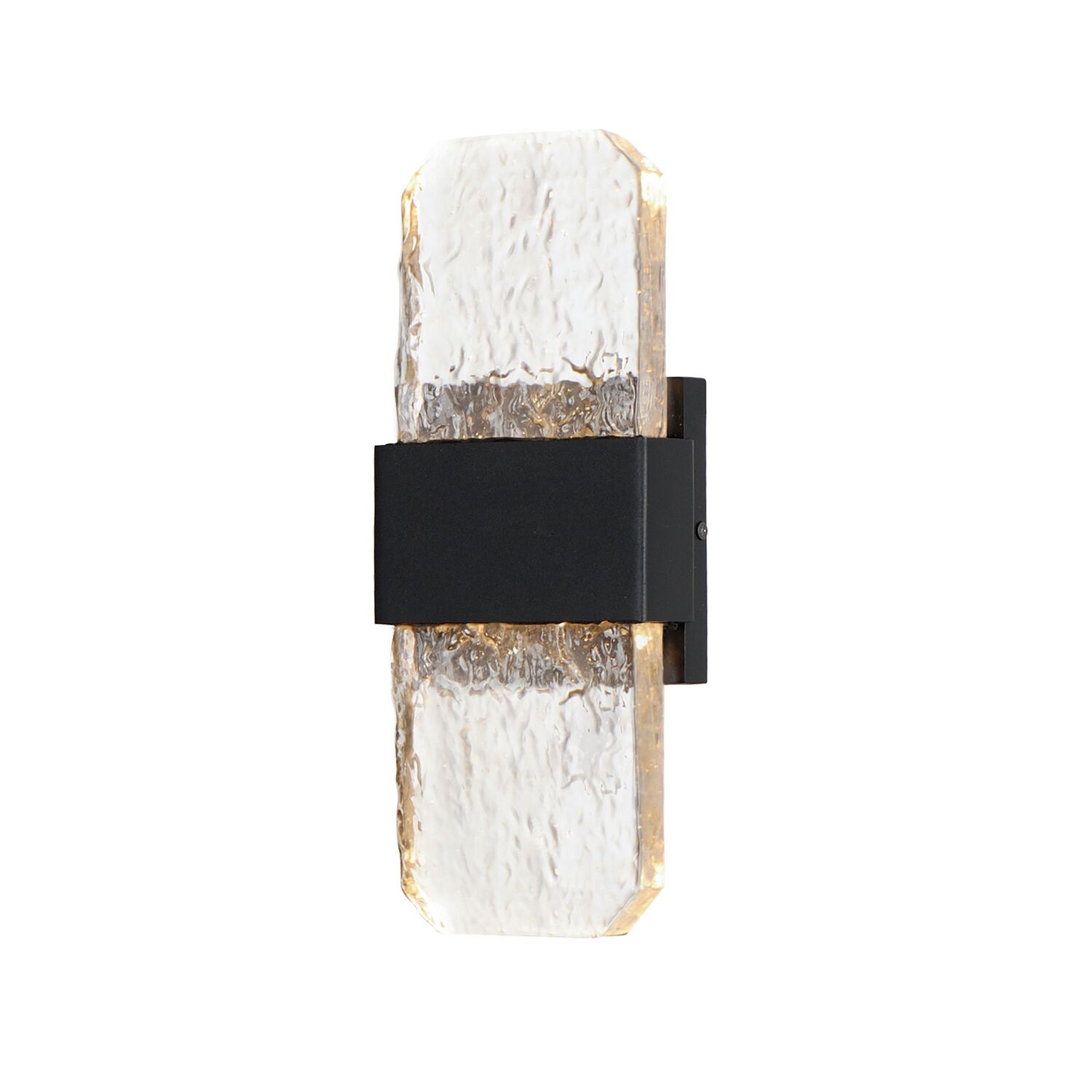 Black LED Outdoor Wall Sconce from the Rune Collection