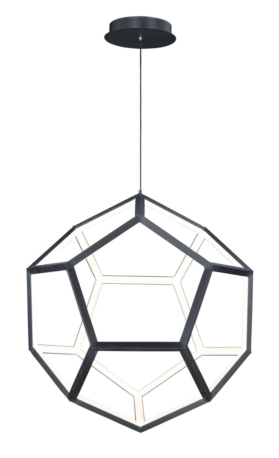 Black LED Pendant from the Penta Collection