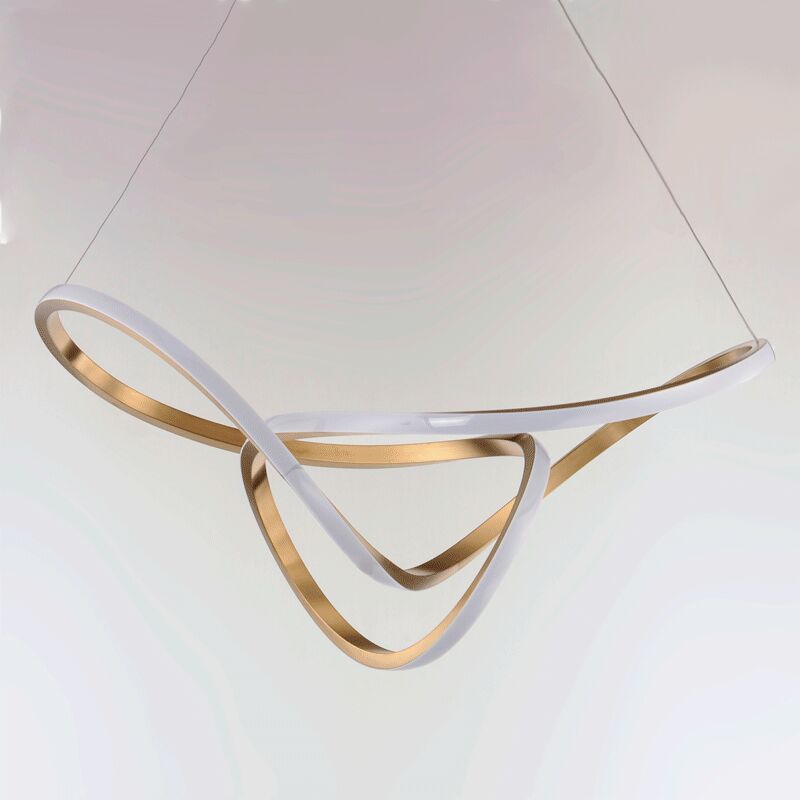 Brushed Champagne LED Pendant from the Perpetual Collection