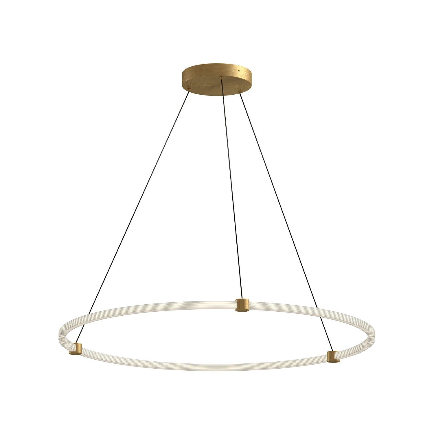 Brushed Gold LED Pendant from the Bruni Collection