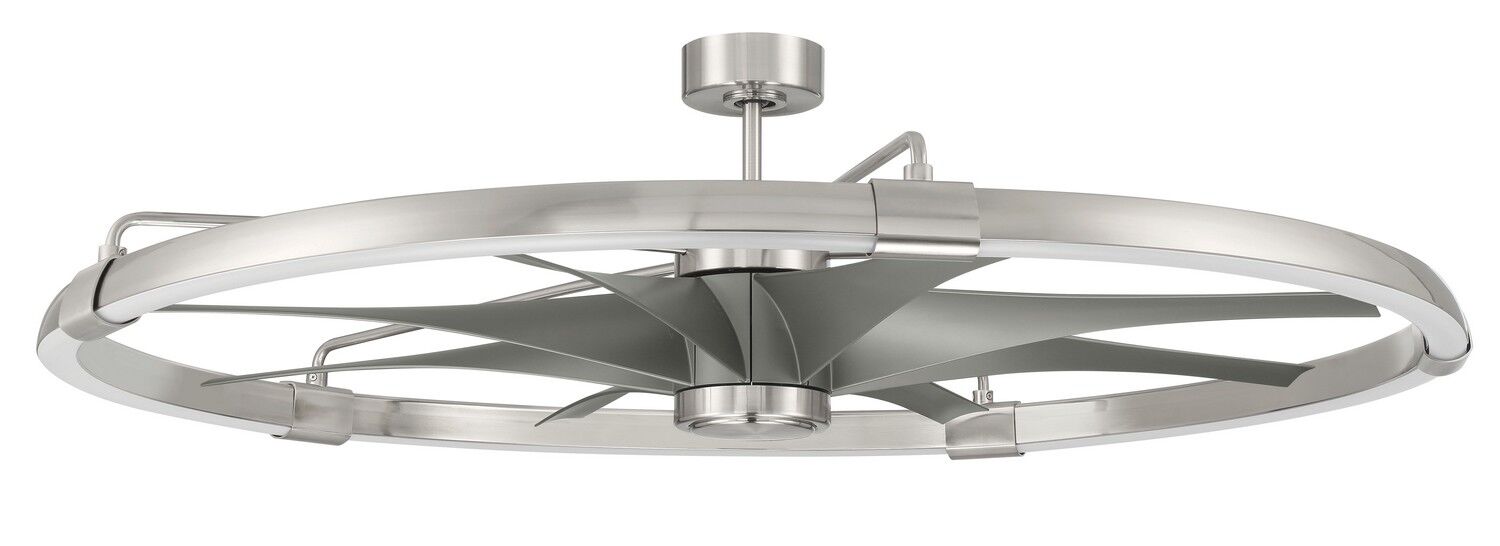 Brushed Polished Nickel 52"Ceiling Fan from the Axel Collection